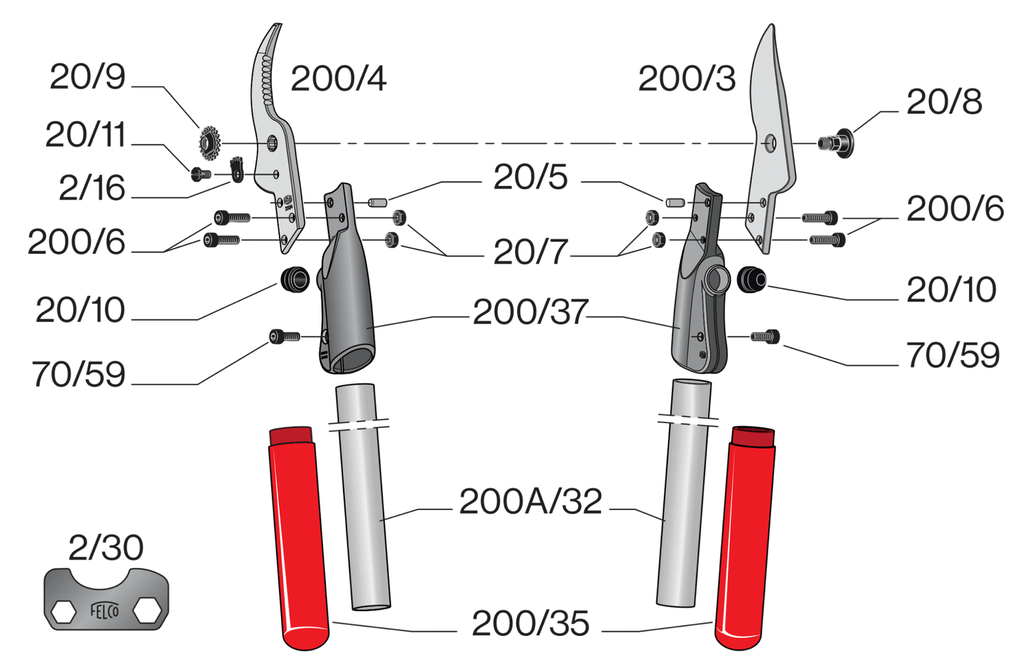 Spare parts for Felco 200A-50