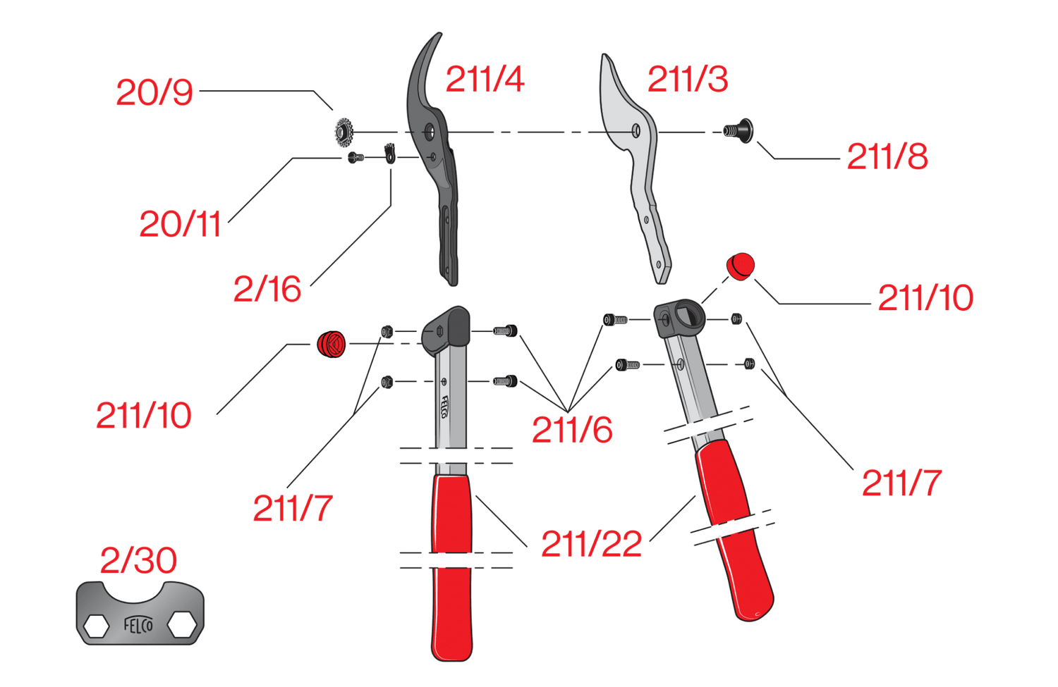 Spare parts for Felco 211-40