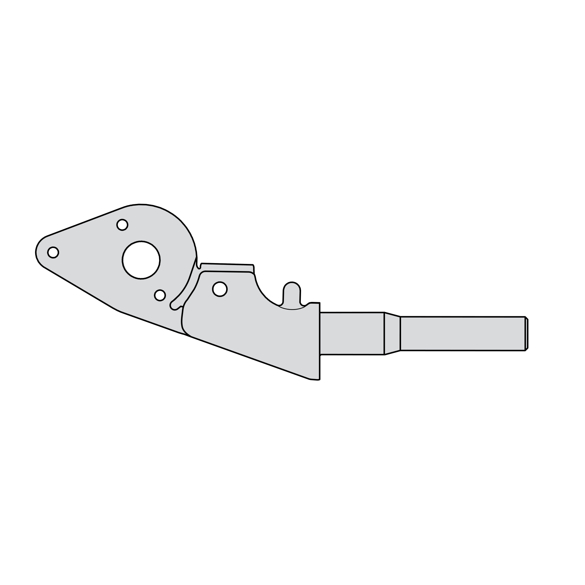 15/1 Complete handle assembly without blade - Product - Main View