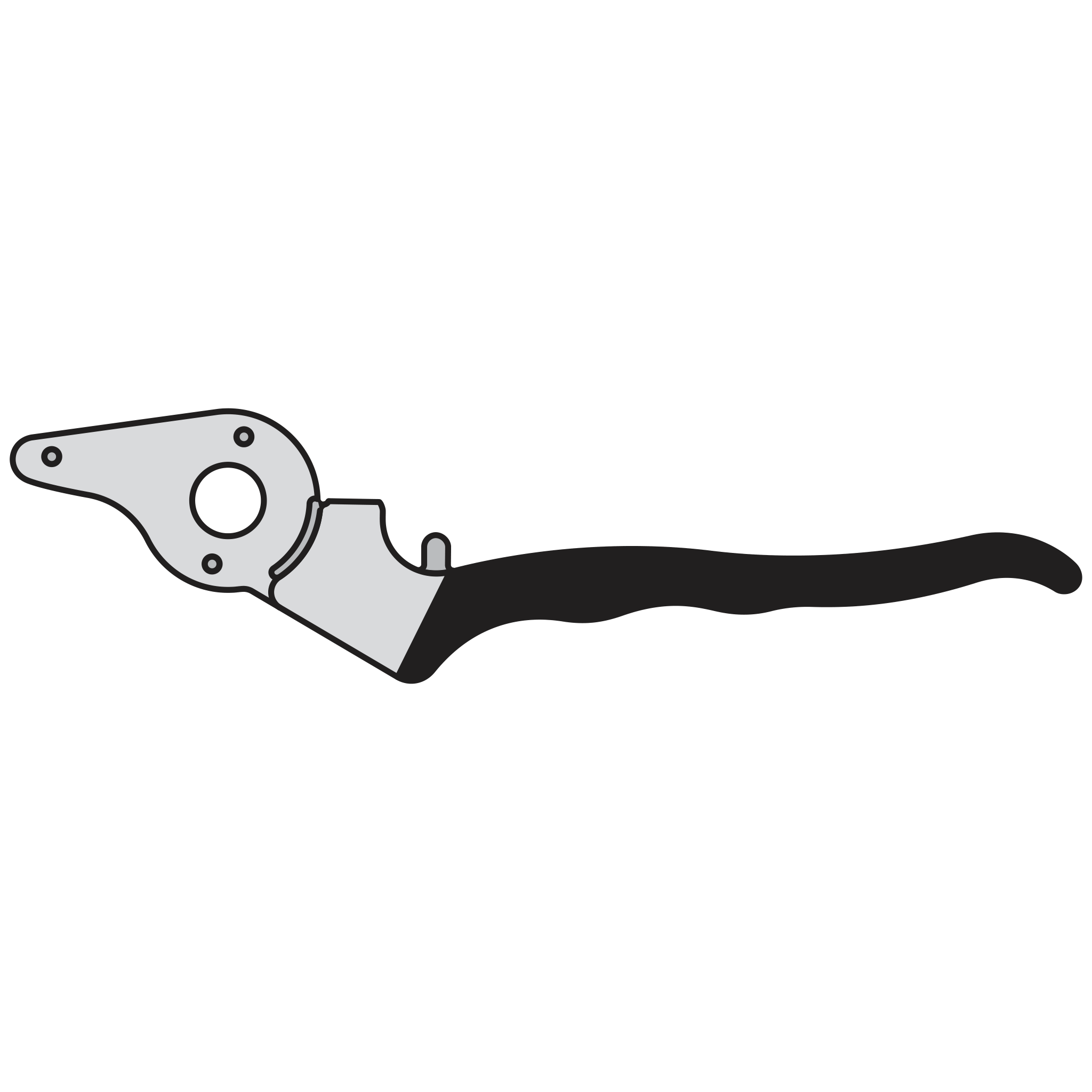4/1 Complete handle assembly without blade - Product - Main View