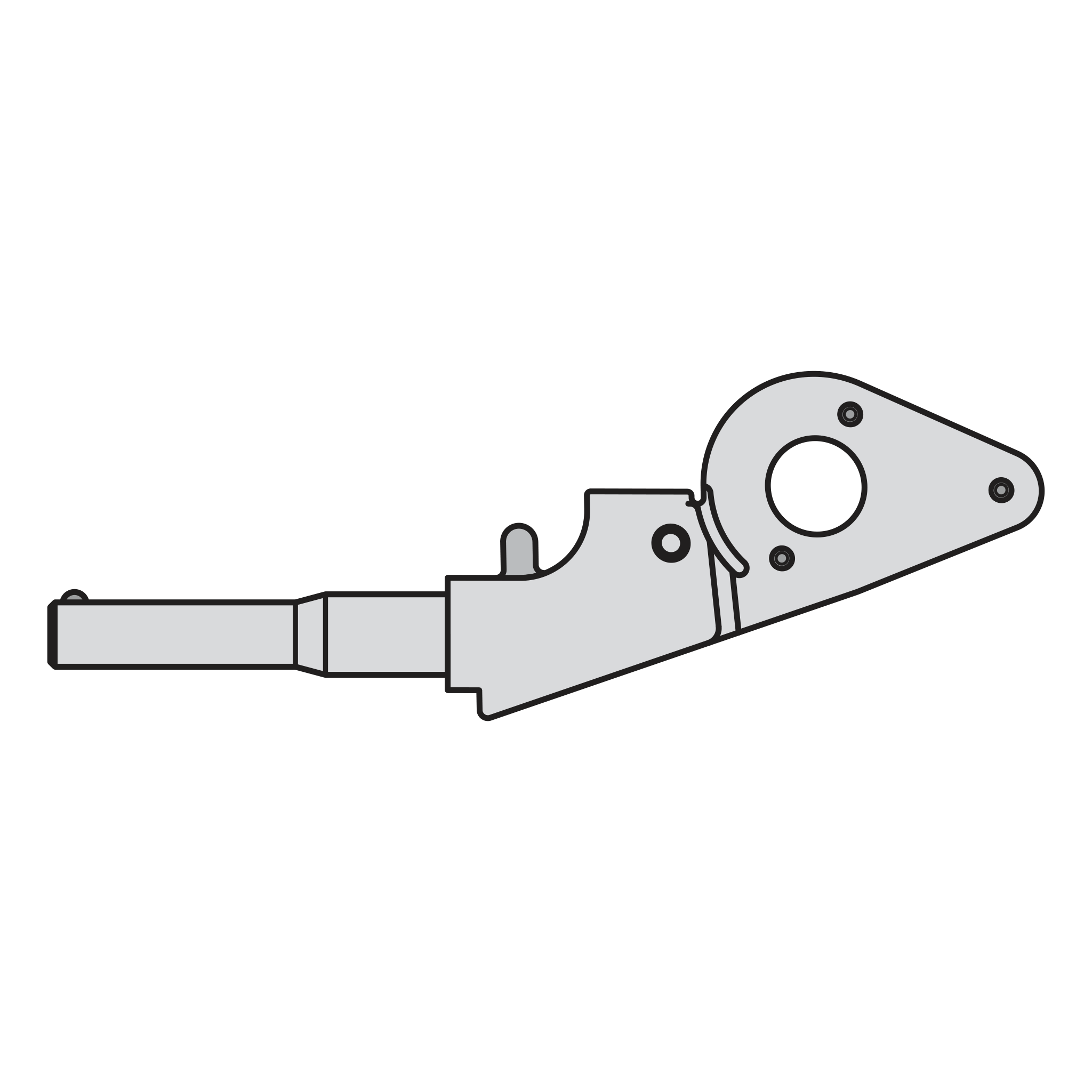 10/1 Complete handle assembly without blade - Product - Main View