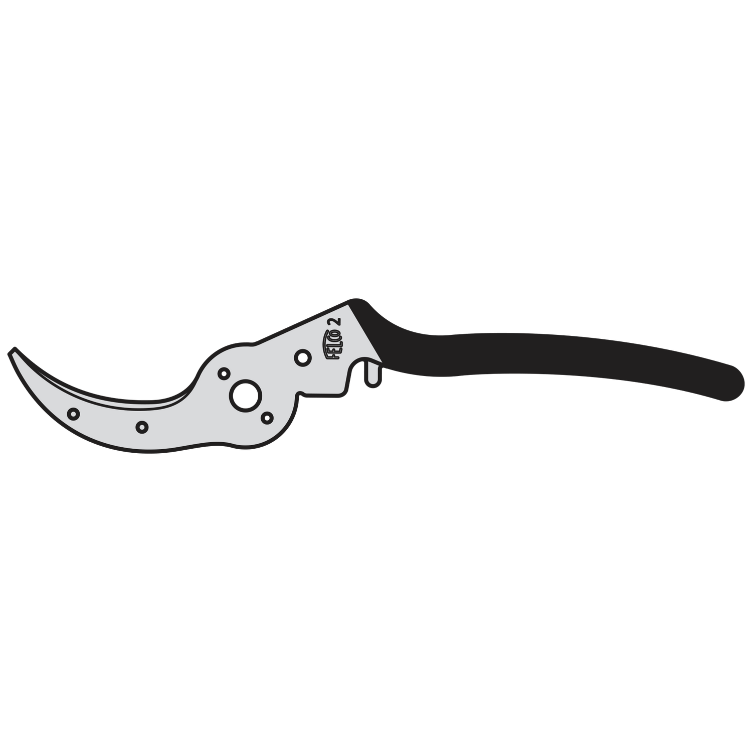 2/2 Complete handle assembly with counter blade - Product - Main View